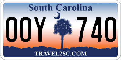 SC license plate OOY740
