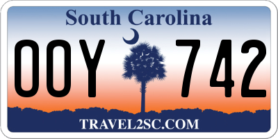 SC license plate OOY742