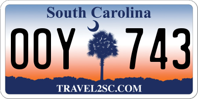 SC license plate OOY743
