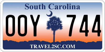 SC license plate OOY744