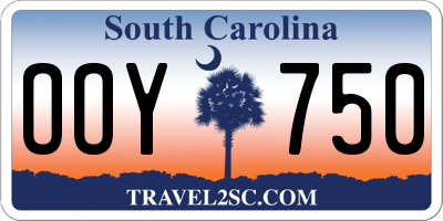 SC license plate OOY750