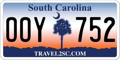 SC license plate OOY752