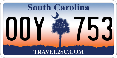 SC license plate OOY753