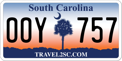 SC license plate OOY757