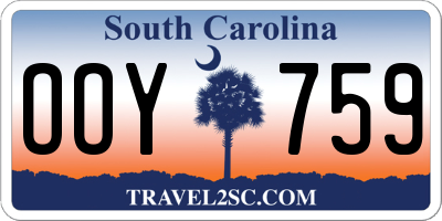 SC license plate OOY759