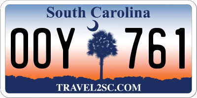 SC license plate OOY761