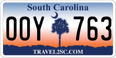 SC license plate OOY763