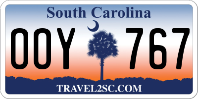 SC license plate OOY767