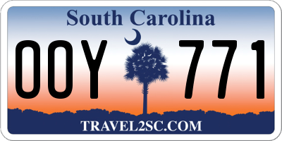 SC license plate OOY771