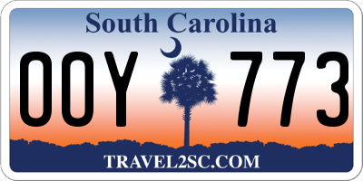 SC license plate OOY773