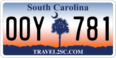 SC license plate OOY781