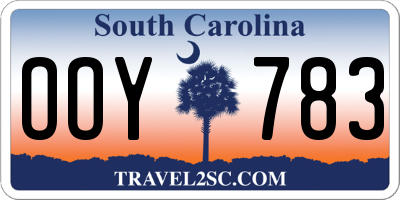 SC license plate OOY783