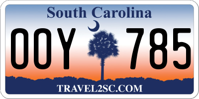 SC license plate OOY785