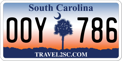 SC license plate OOY786