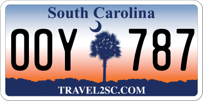 SC license plate OOY787