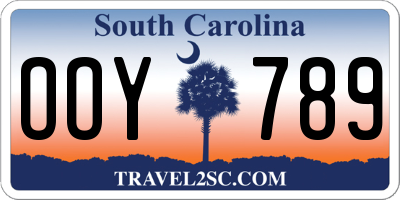 SC license plate OOY789