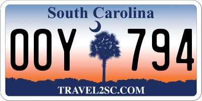 SC license plate OOY794