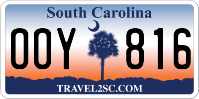SC license plate OOY816