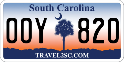 SC license plate OOY820
