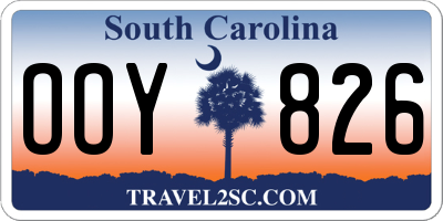 SC license plate OOY826