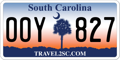 SC license plate OOY827