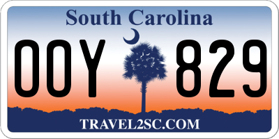 SC license plate OOY829