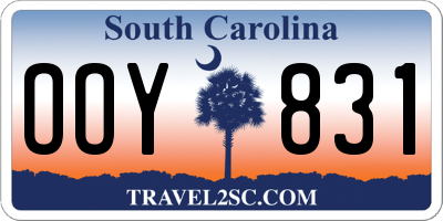 SC license plate OOY831