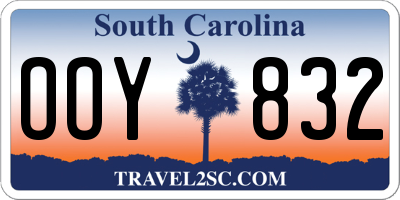 SC license plate OOY832