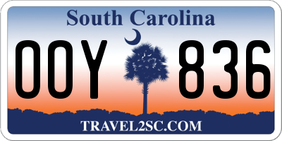 SC license plate OOY836