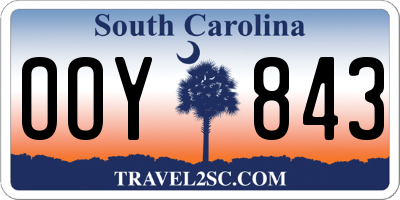 SC license plate OOY843