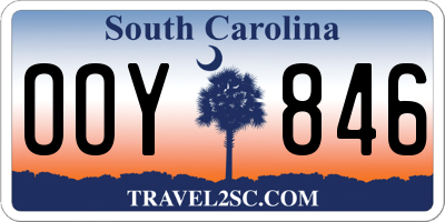 SC license plate OOY846