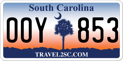SC license plate OOY853