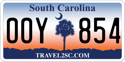 SC license plate OOY854