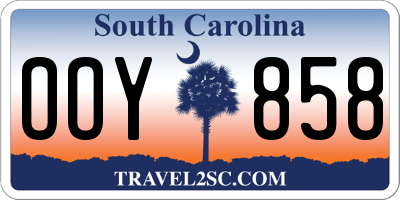 SC license plate OOY858