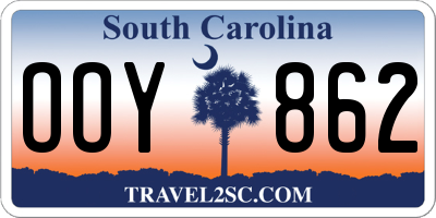 SC license plate OOY862