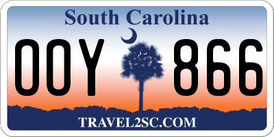 SC license plate OOY866