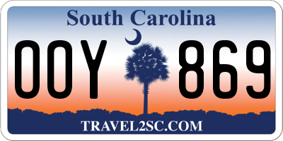 SC license plate OOY869