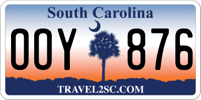 SC license plate OOY876