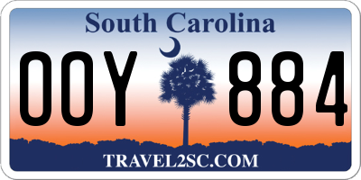 SC license plate OOY884