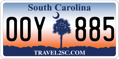 SC license plate OOY885