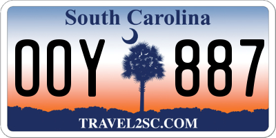 SC license plate OOY887
