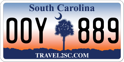 SC license plate OOY889