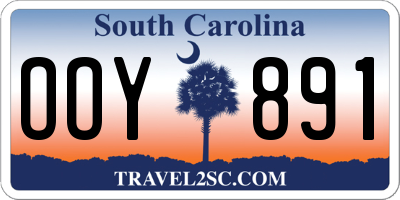 SC license plate OOY891