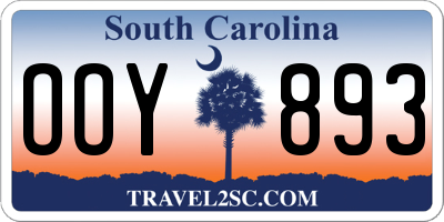 SC license plate OOY893