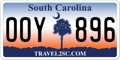 SC license plate OOY896