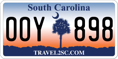 SC license plate OOY898
