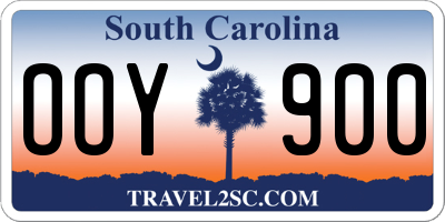 SC license plate OOY900
