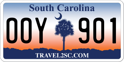 SC license plate OOY901