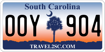 SC license plate OOY904