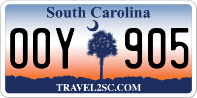 SC license plate OOY905